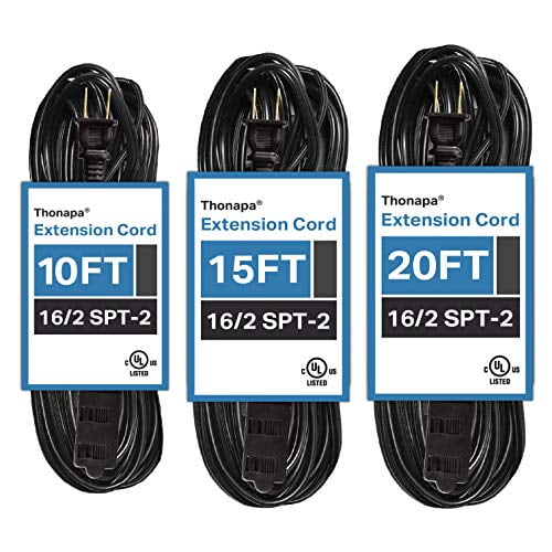 16/3 Durable White Cable Thonapa 15 Ft Extension Cord with 3 Electrical Power Outlets 16/3 Durable White Cable Thonapa 15 Ft Extension Cord with 3 Electrical Power Outlets